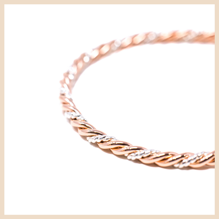 Rose Gold Mixed Metal Bracelet