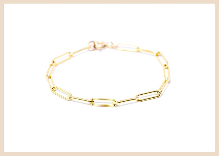 Bold Paperclip Gold Chain Bracelet