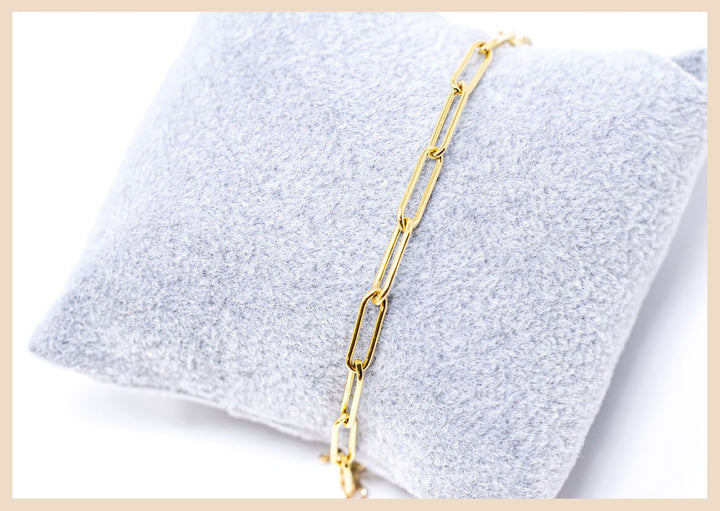 Gold Paperclip Bracelet