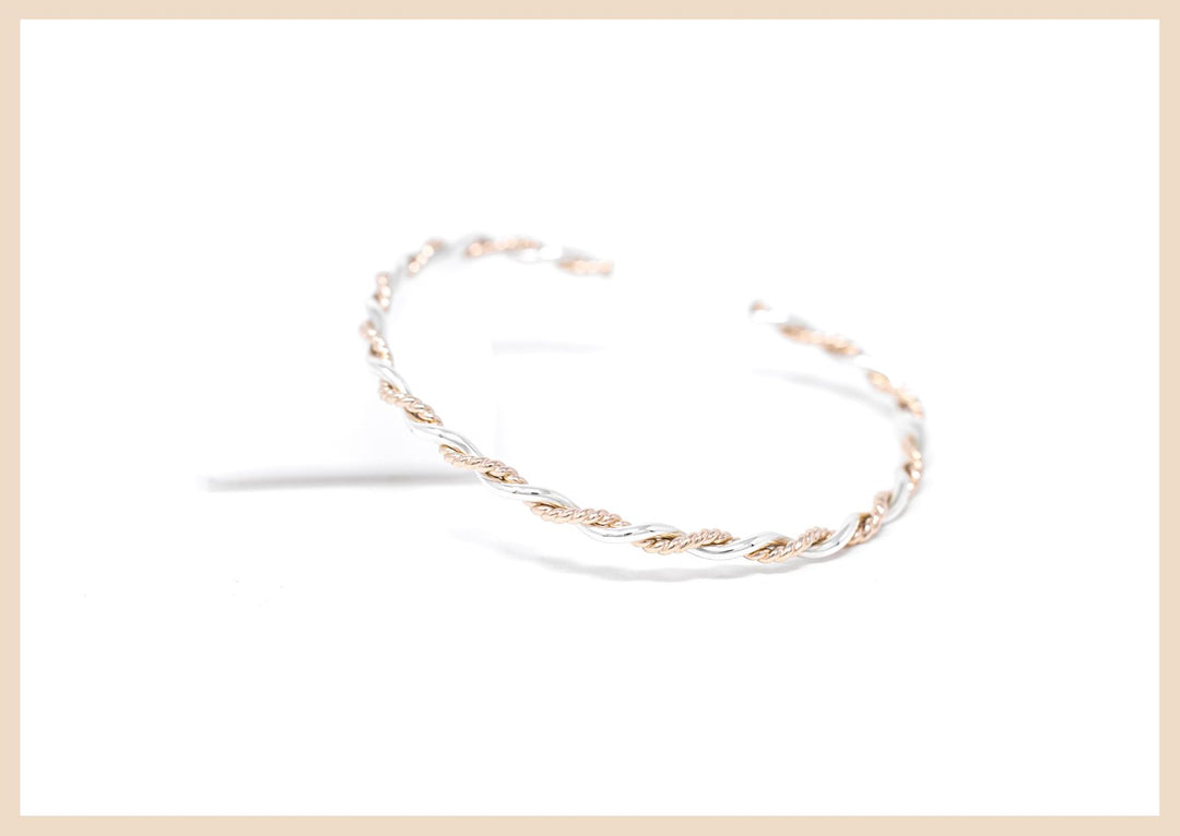 Silver and Gold Twisted Bracelet by Anna Shae Jewelry in Lexington, Kentucky