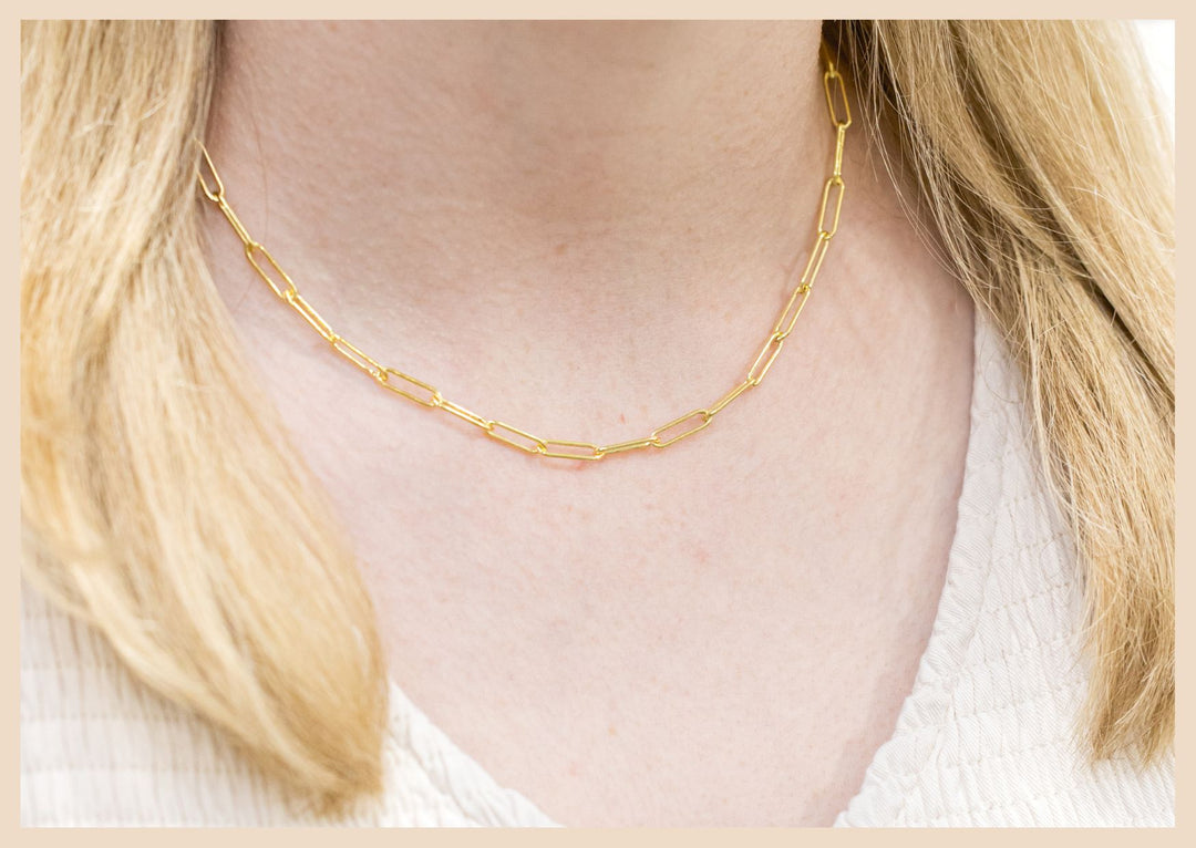 Gold Bold Paperclip Chain
