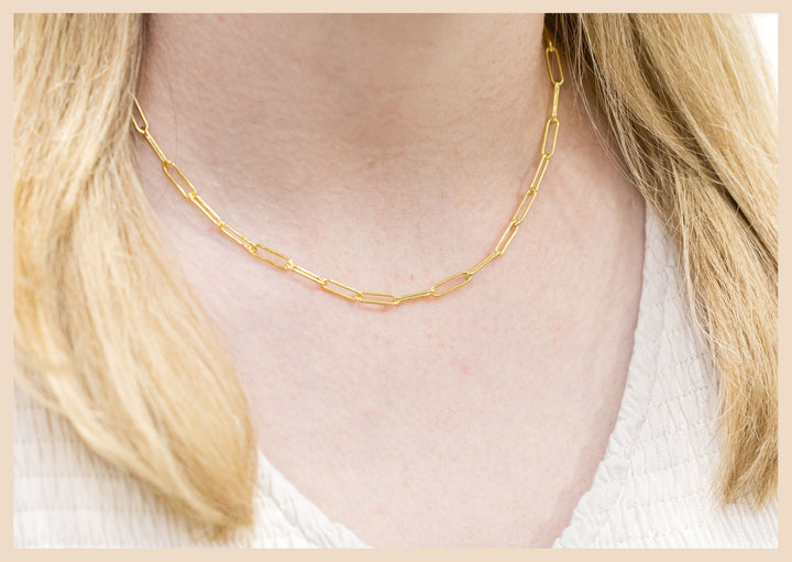 Gold Bold Paperclip Chain