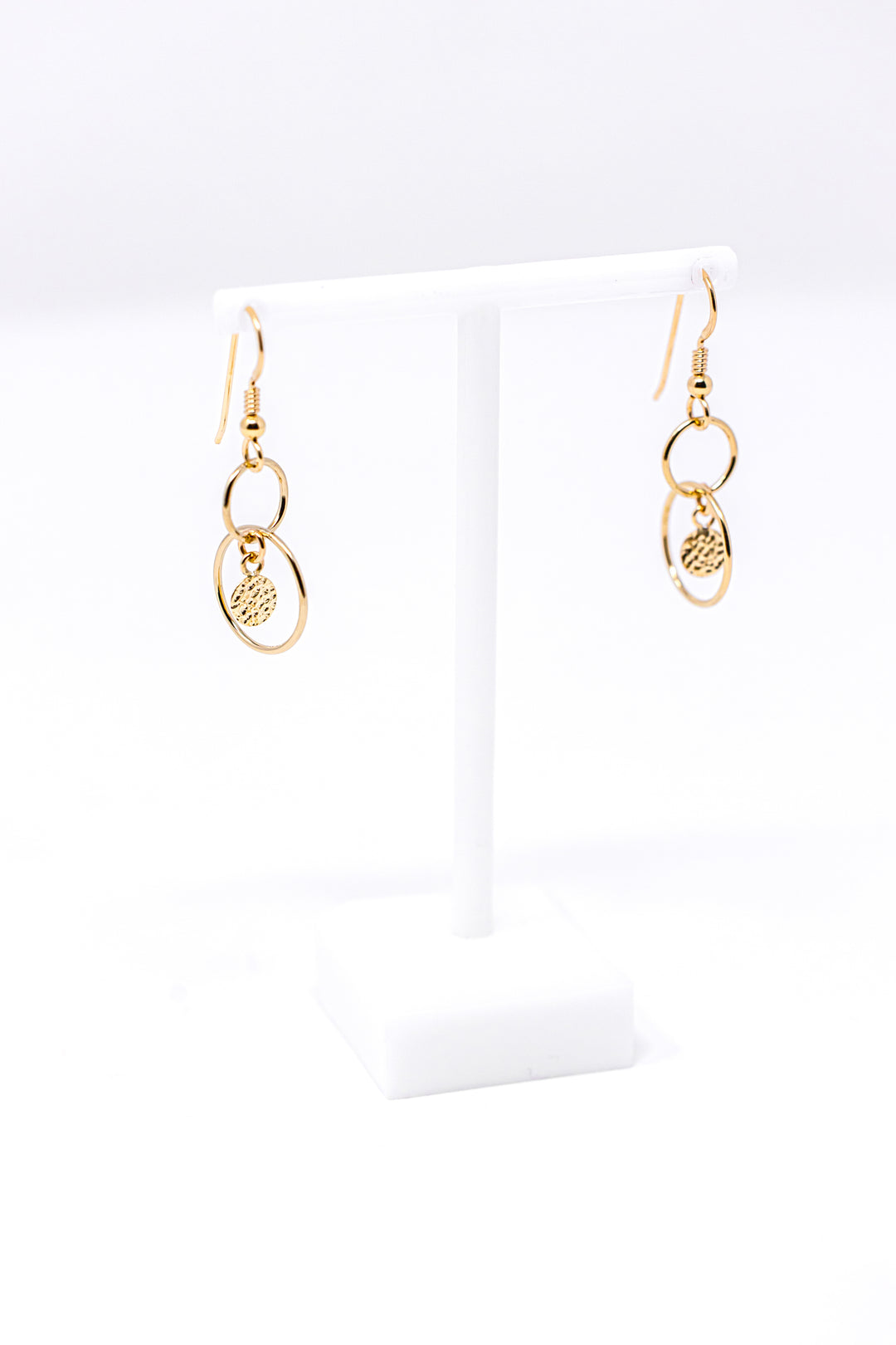 Gold Moon Dangle Earrings