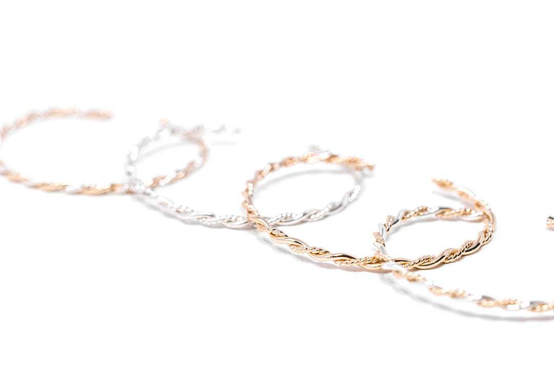 Twisted Bangle Cuff Bracelets by Anna Shae Jewelry