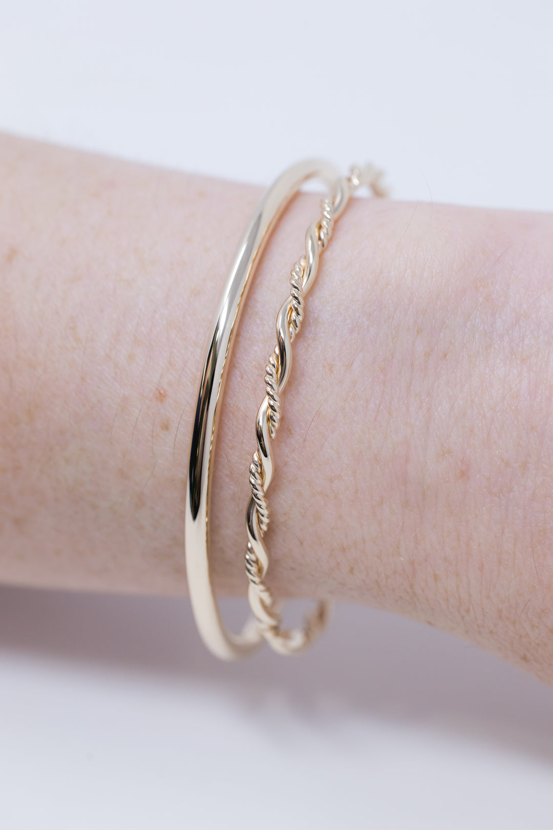 Gold Bangle Cuff Bracelet Set by Anna Shae Jewelry in Lexington, Kentucky