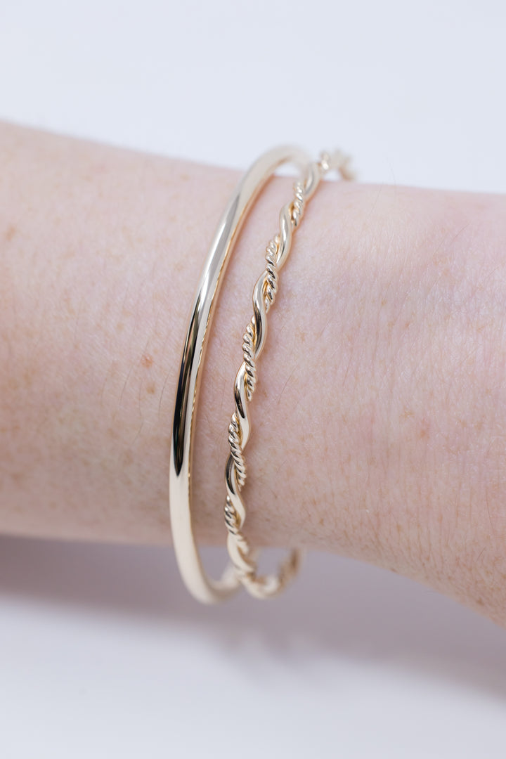 Gold Bangle Cuff Bracelet Set by Anna Shae Jewelry in Lexington, Kentucky