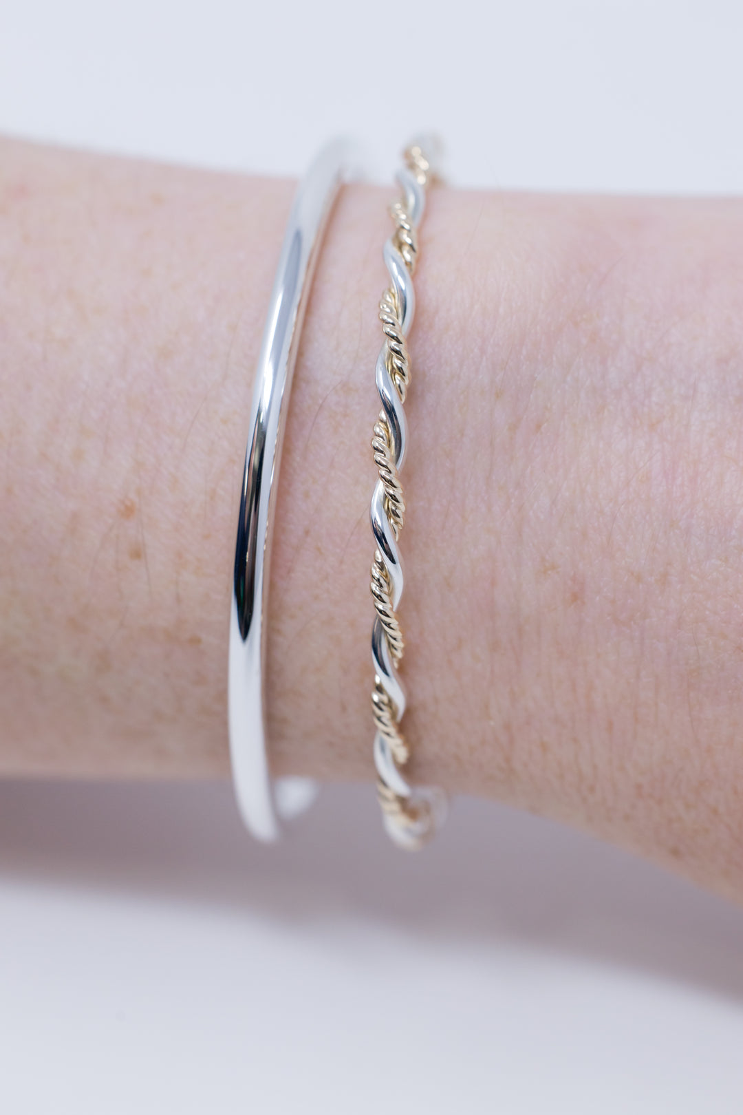 Twisted Bangle Stack Bracelet by Anna Shae Jewelry in Lexington, Kentucky