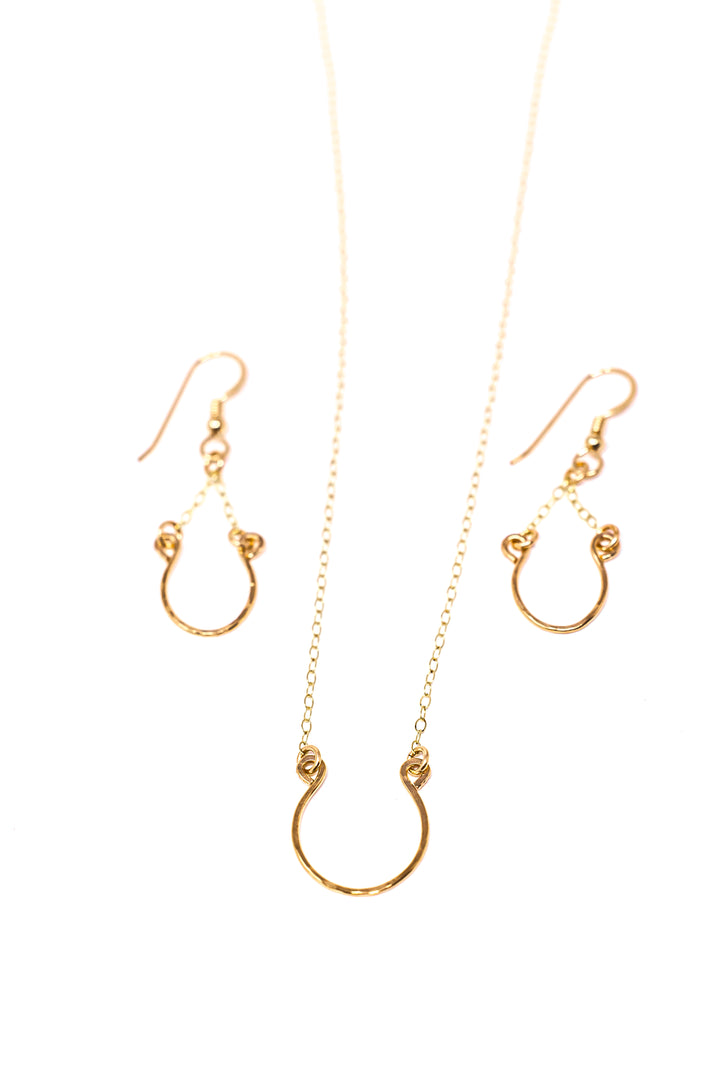 Horseshoe Necklace and Earrings Lexington, Kentucky