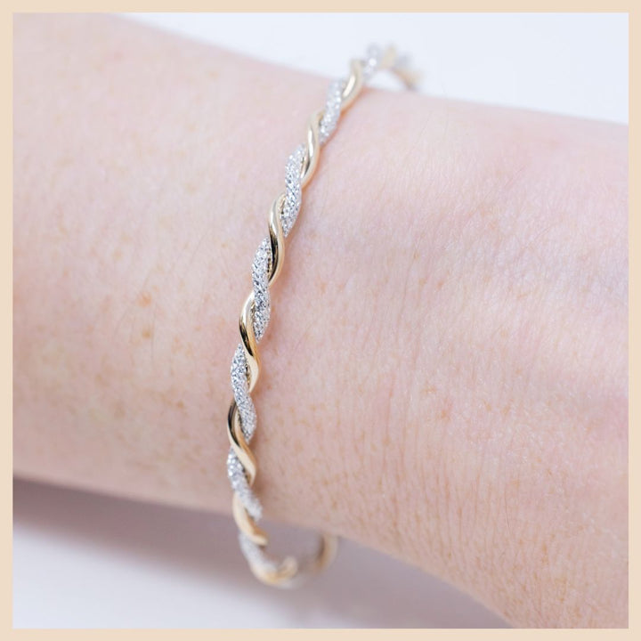 Gold and Sterling Silver Bangle Cuff Bracelet by Anna Shae Jewelry in Lexington, Kentucky