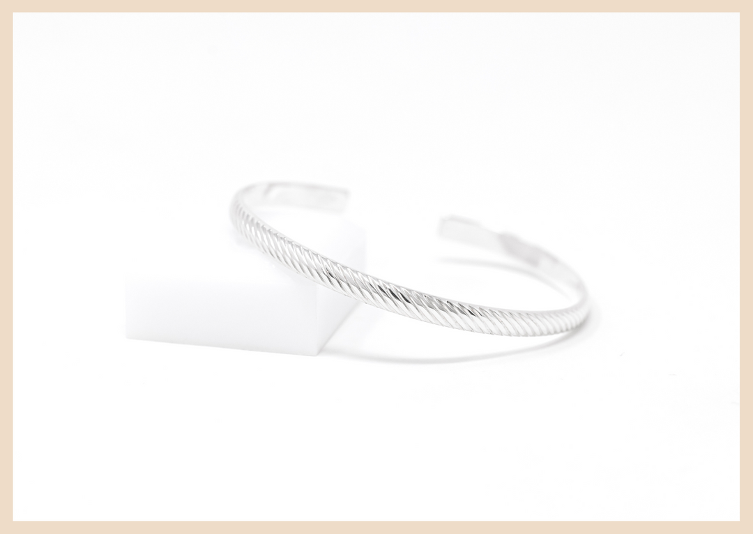Sterling Silver Cable Stack Bracelet Handmade in Lexington, Kentucky