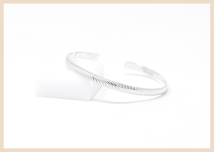 Sterling Silver Cable Stack Bracelet Handmade in Lexington, Kentucky