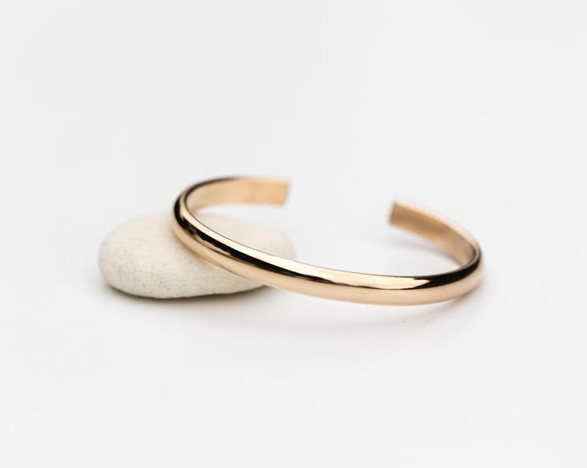 Gold Filled Bold Bangle Cuff Bracelet handmade gift in Lexington, Kentucky by Anna Shae Jewelry