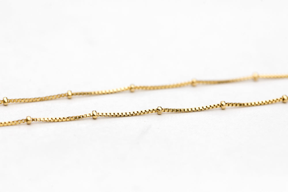 Small gold bead chain jewelry gift by Anna Shae Jewelry in Lexington, Kentucky