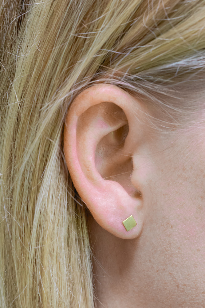 Small gold filled square earring jewelry in Lexington, Kentucky by Anna Shae Jewelry