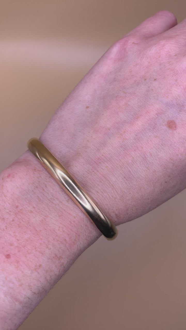 Bold Wanderlust Gold Bangle Cuff Bracelet