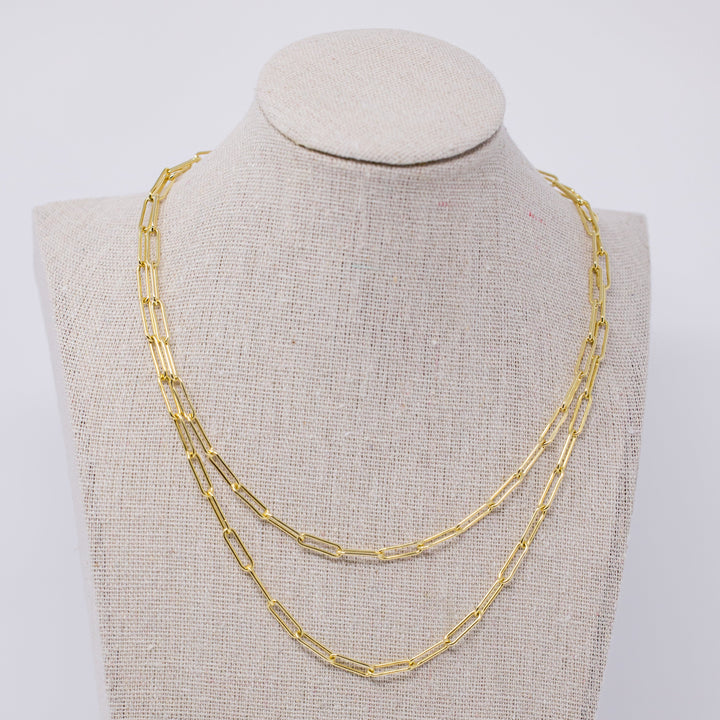 Gold Bold Paperclip Chain