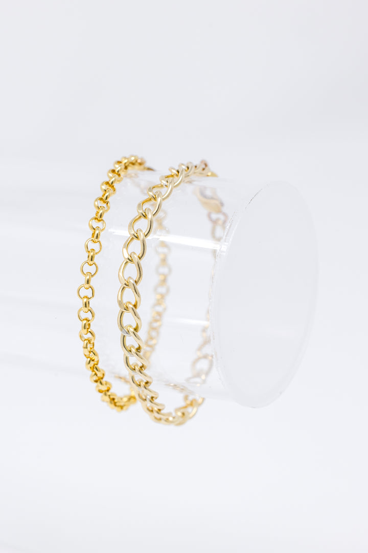 Gold Curb Chain Bracelet
