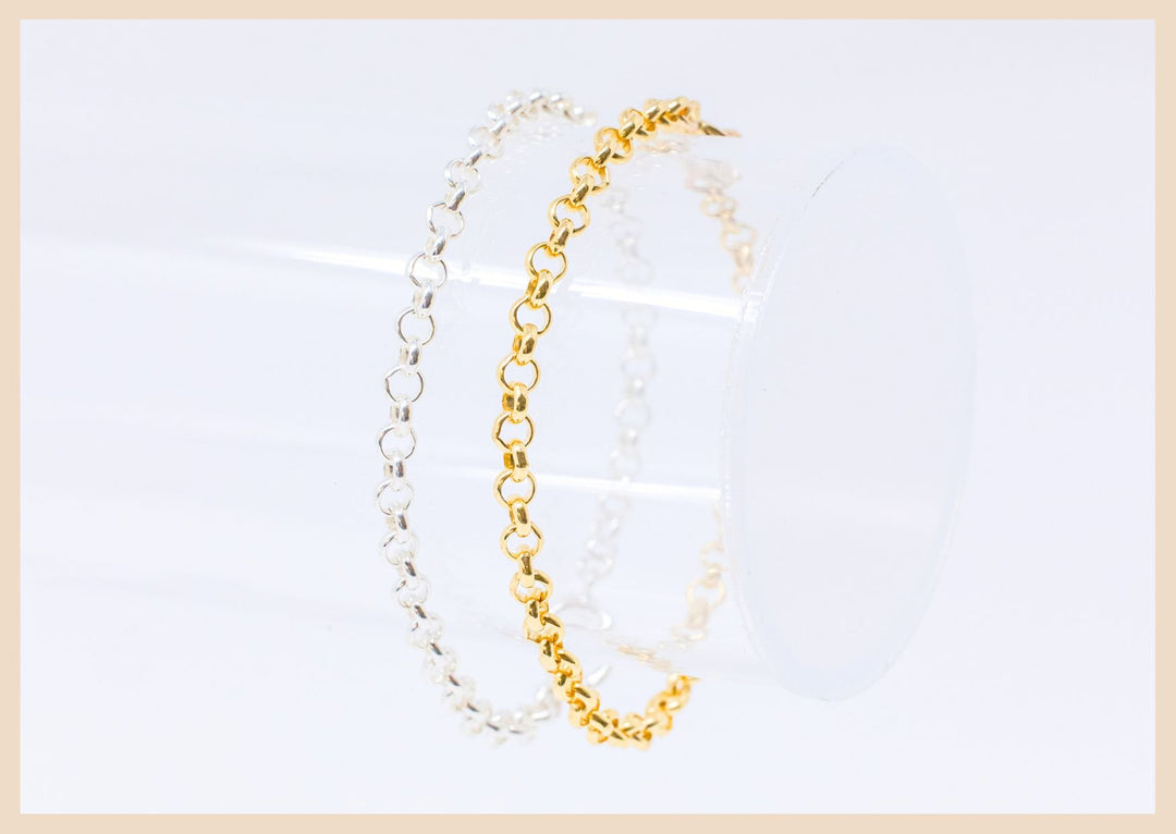 Rolo thin chain gold bracelet made in Lexington, Kentucky Jewelry