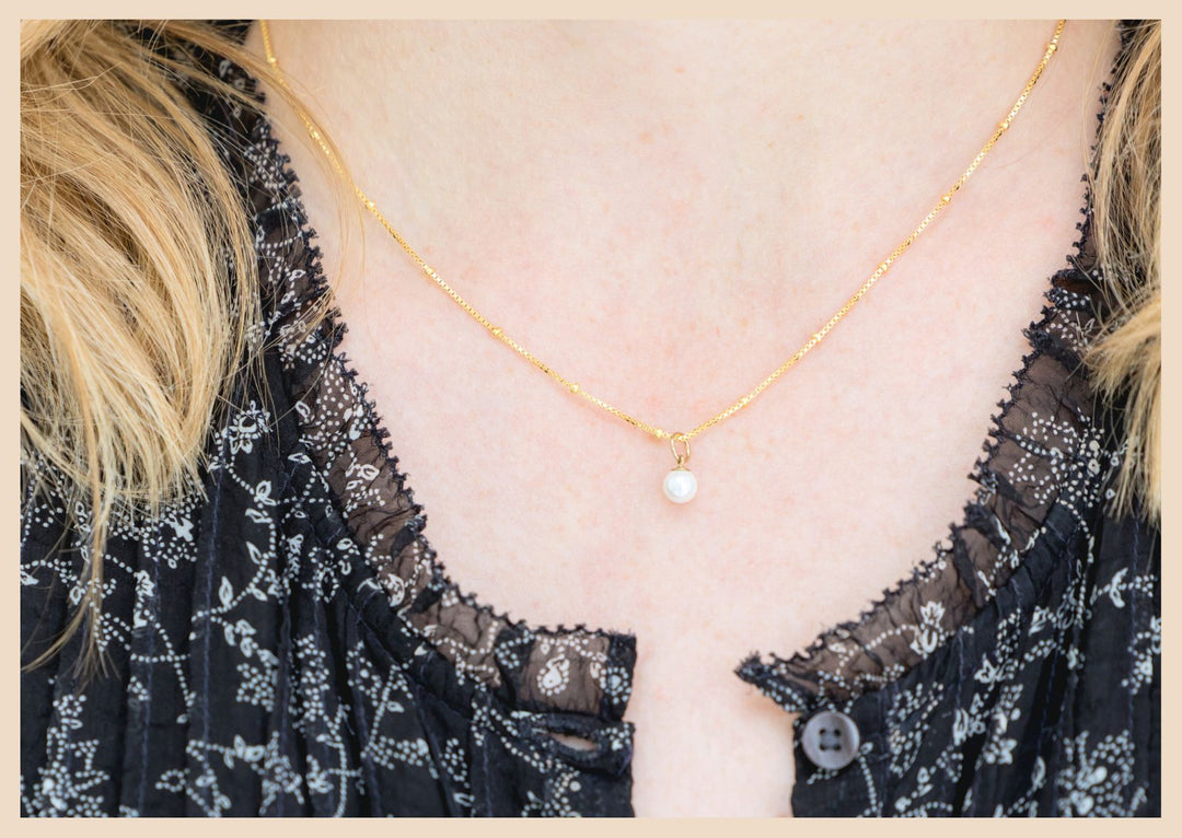 Gold Pearl Necklace Charm Jewelry in Lexington, Kentucky