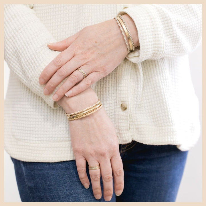 Embrace Sparkly Entwined Silver Bangle Cuff Bracelet