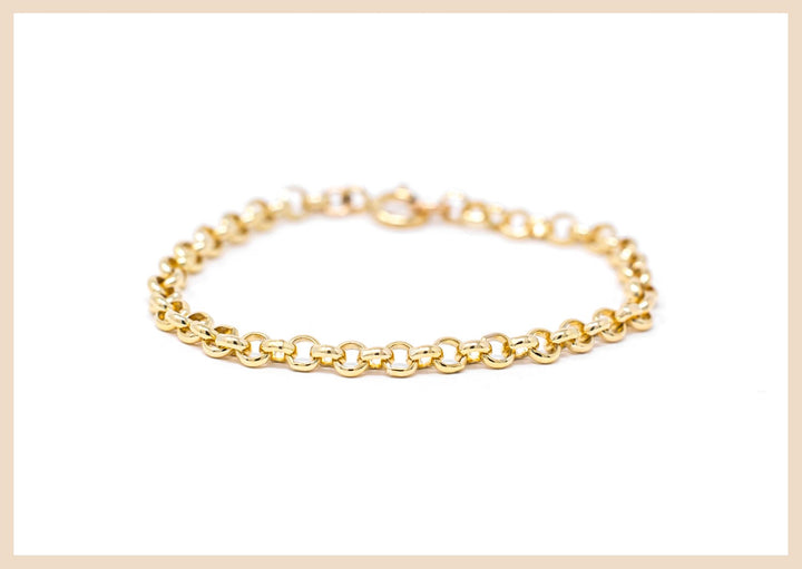Rolo Gold Chain Bracelet Handmade in Lexington Kentucky Jewelry