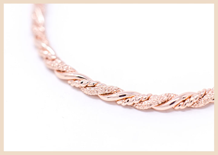 Sparkly Rose Gold Bangle Cuff Bracelets 