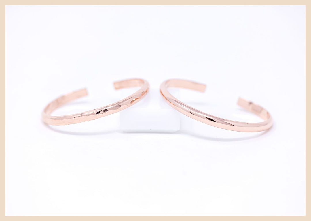 Rose Gold Bangle Cuff Bracelets 