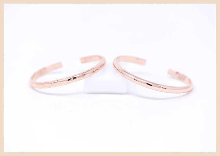 Rose Gold Bangle Cuff Bracelets 