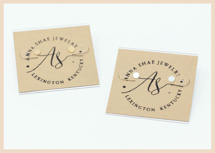 Circle gold and silver stud earrings in Lexington, Kentucky Jewelry