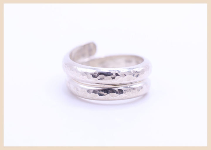 Hammered Sterling Silver Ring Double Wrap Ring in Lexington, Kentucky