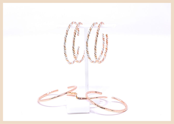 Rose Gold Bangle Cuff Bracelets