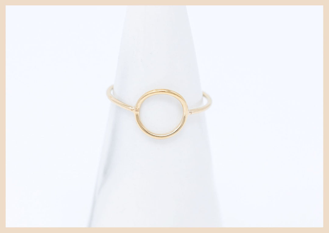 Circle ring in gold and silver minimalist jewelry in Lexington, Kentucky