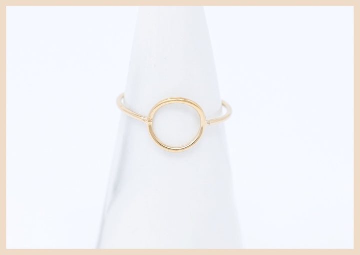 Circle ring in gold and silver minimalist jewelry in Lexington, Kentucky