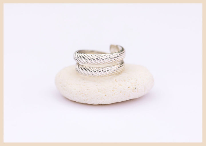 Sterling Silver Cable Wire Double Wrap Ring Jewelry Lexington, Kentucky