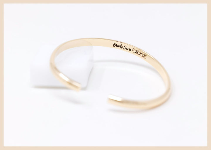 Gold Engraved Bangle Lexington Anna Shae Jewelry 