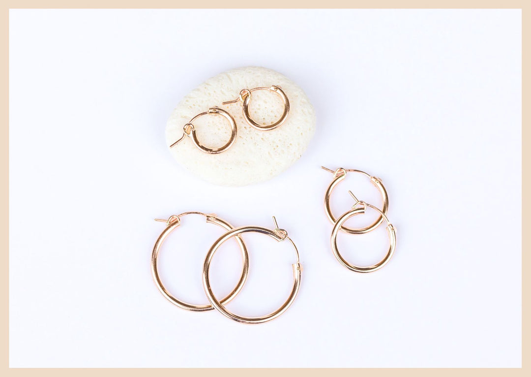 Rose Gold Hoops in Small, Medium, and Large Jewelry Lexington, Kentucky