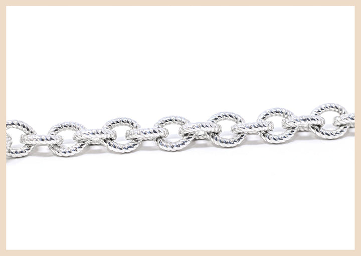 Oval Link Chain Twist Bracelet