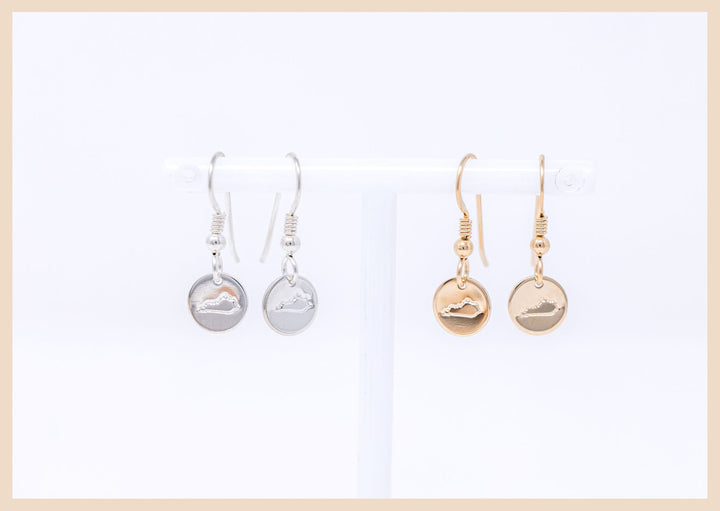 Kentucky Gold and Silver State Earrings