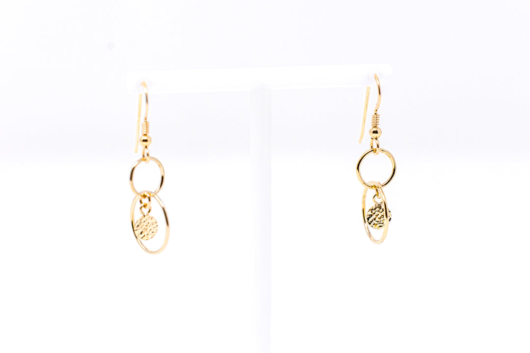 Gold Moon Dangle Earrings