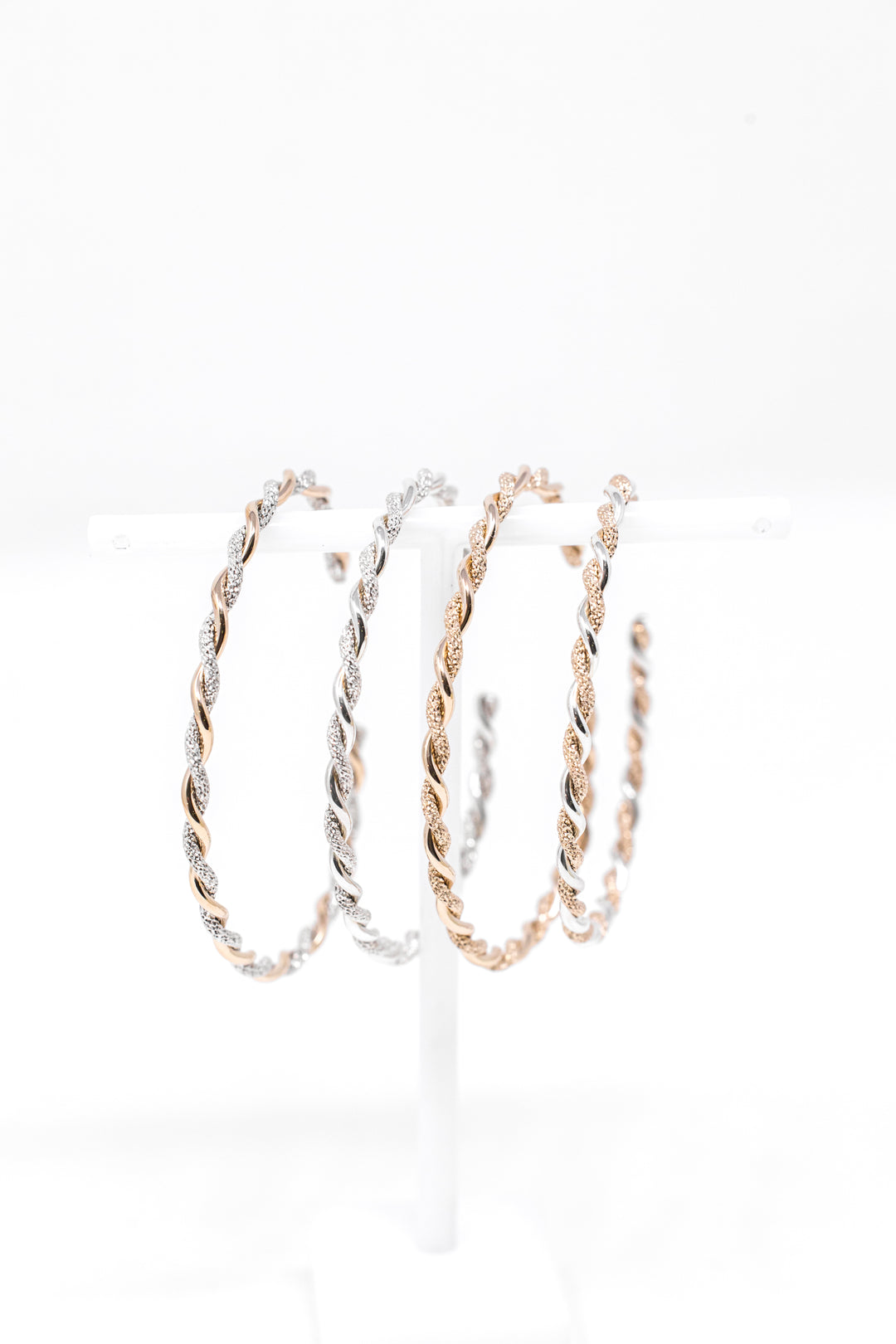 Stackable Twisted Mixed Metal in Gold and Silver Bracelets Lexington, Kentucky
