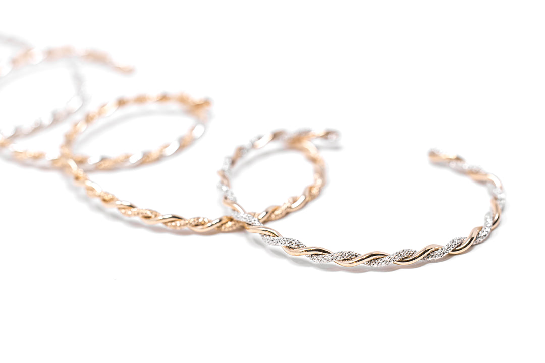 Precious Metal Gold and Silver Mixed Metal Bracelets 