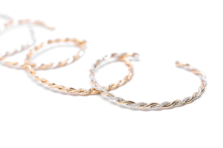 Precious Metal Gold and Silver Mixed Metal Bracelets 