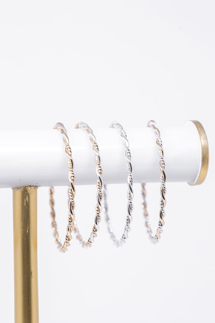 Twisted Mixed Metal Bracelets Lexington, Kentucky by Anna Shae Jewelry