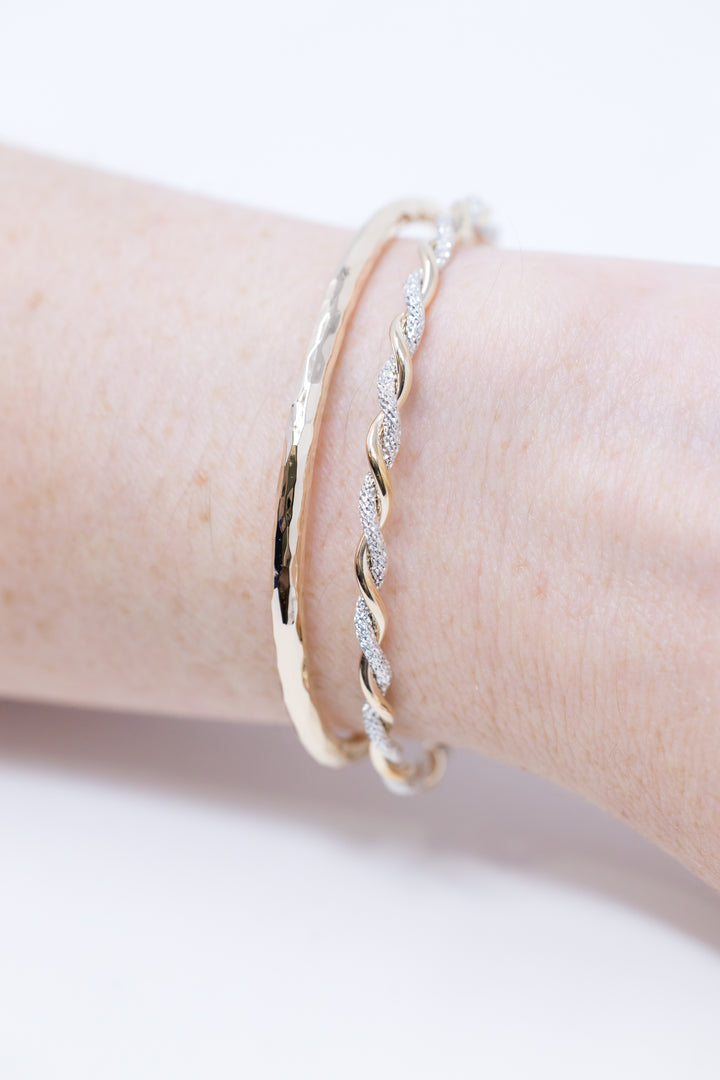 Bangle Cuff Bracelet Stack Gold and Silver by Anna Shae Jewelry 