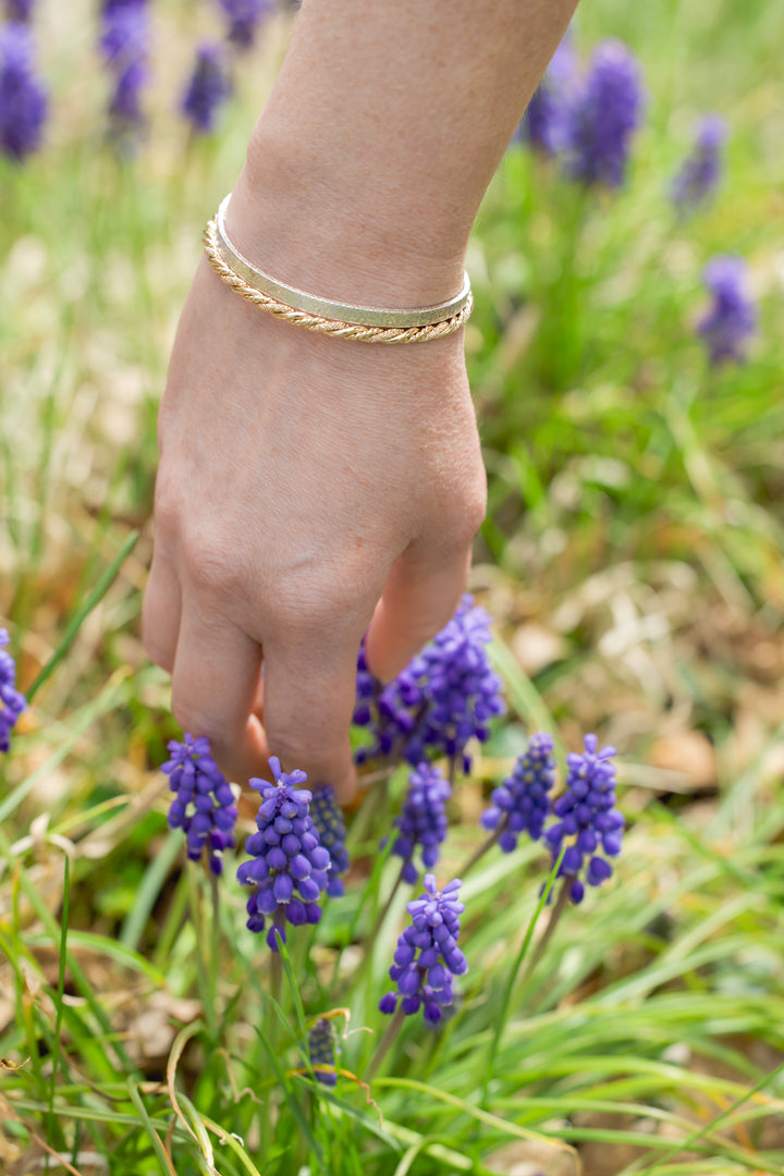 Gold and Silver Sparkly Bangle Stack by Anna Shae Jewelry in Lexington, KY