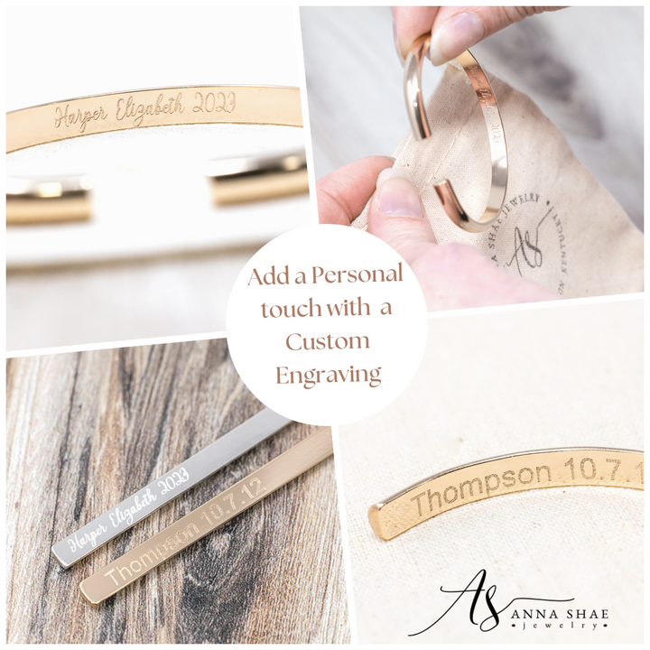 Wedding Personalized Engraved Jewelry by Anna Shae Jewelry in Lexington, Kentucky