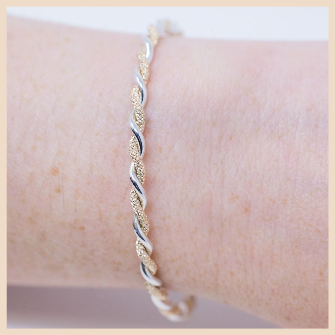 Mixed Metal Stackable and Sparkly Bangle Cuff Bracelet by Anna Shae Jewelry in Lexington, Kentucky