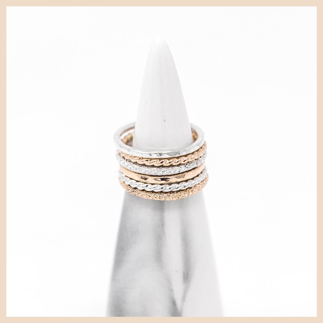 Gold Filled and Sterling Silver Stack Rings Based in Lexington, Kentucky