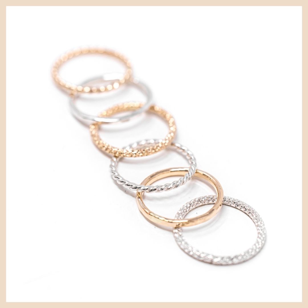 Gold Filled and Sterling Silver Stack Rings. Based in Lexington, Kentucky