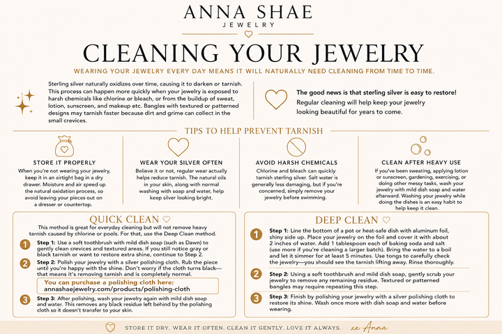 How to clean your jewelry and bangle cuff bracelet when tarnished